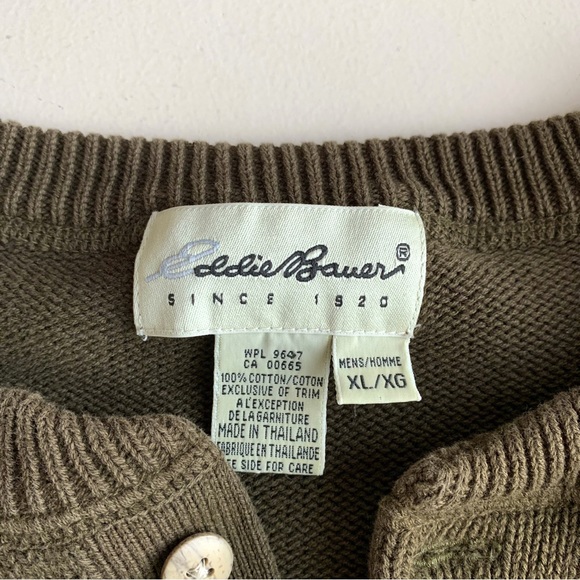 ‼️SOLD‼️ Vintage 100% cotton oversized slouchy 1/4 button v neck knit sweater - Picture 5 of 5